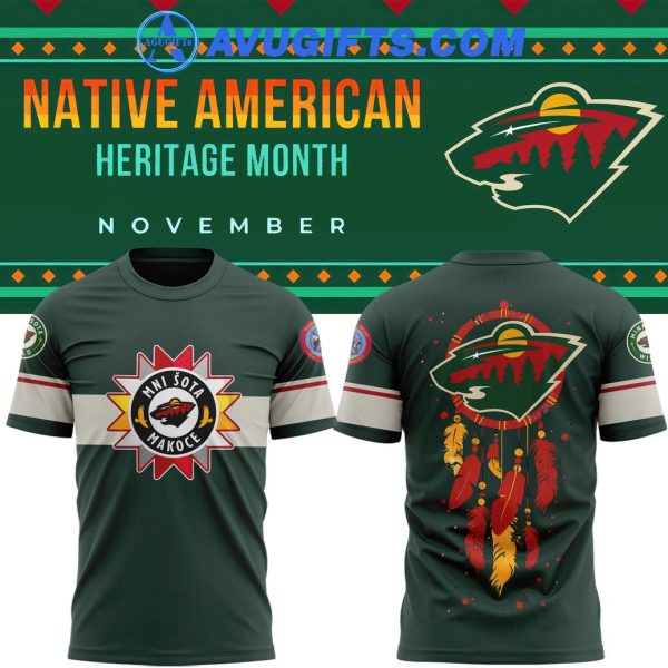 Minnesota Wild 2024 Native American Heritage Month 3D T-Shirt